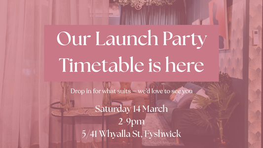 Launch Party Timetable