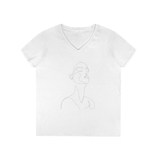 Minimalist Soft Power Ladies' V-Neck T-Shirt